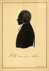 104905 Portret van ds. F.C. van den Ham, geboren 1818, hervormd predikant te Utrecht (1851-1863), overleden 1863. Te ...